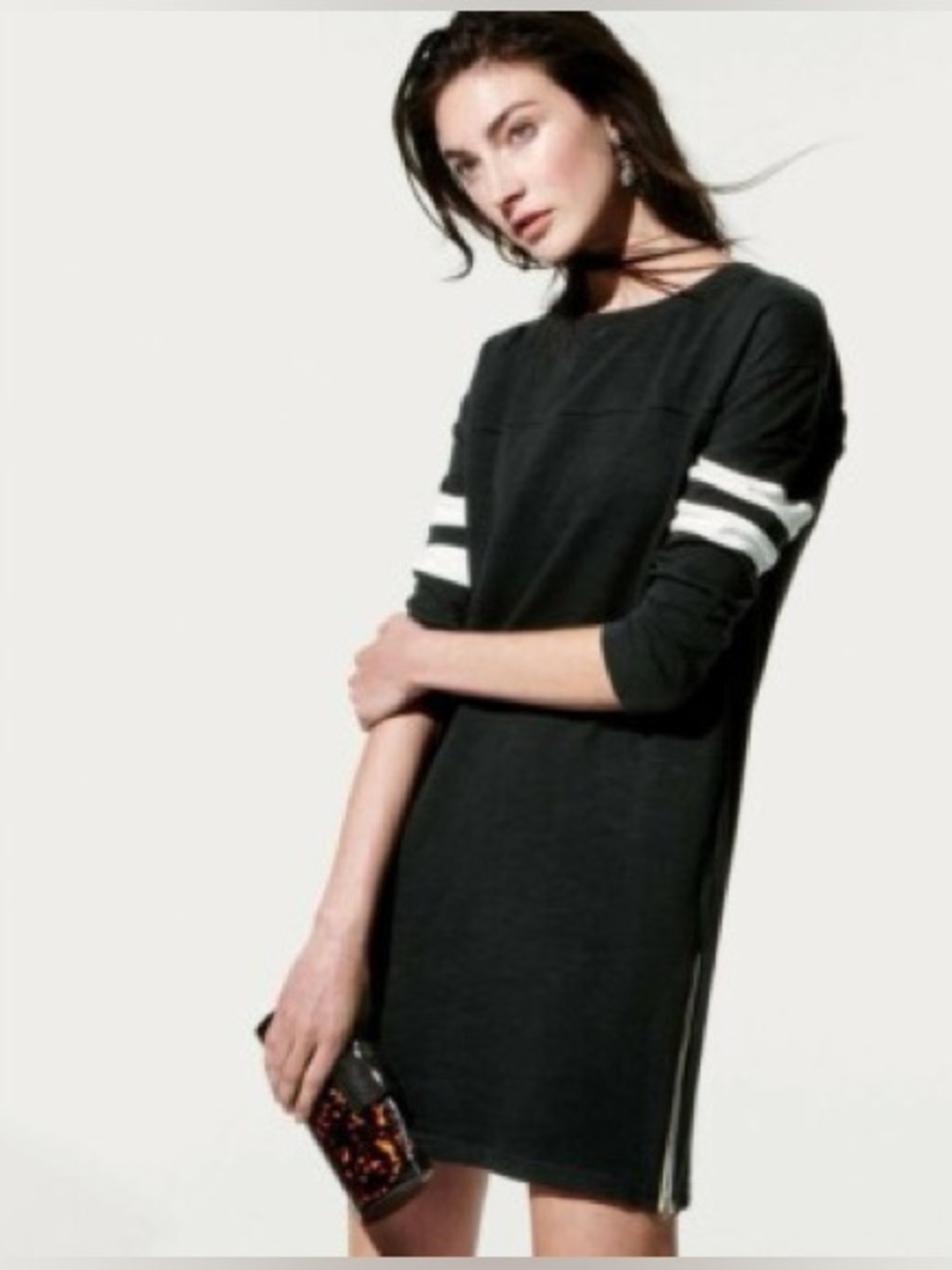 J Crew Black Side-Zip Varsity Dress Sporty side Zip
Size Extra Small
